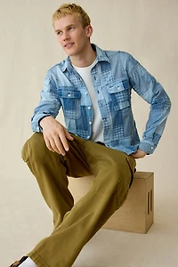 Polo Ralph Lauren Original Label Patchwork Denim Long Sleeve Shirt