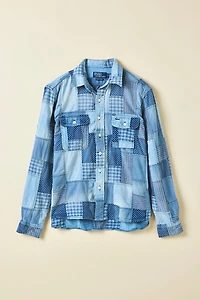 Polo Ralph Lauren Original Label Patchwork Denim Long Sleeve Shirt