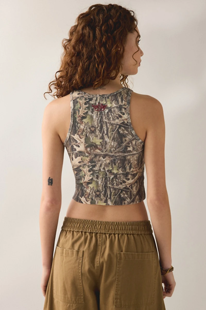 Boys Lie Starlight Graphic Camo Begee Rib Tank Top