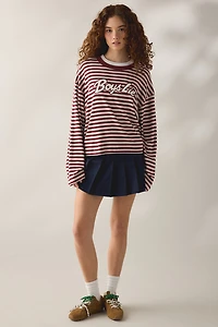 Boys Lie Starlight Graphic Striped Long Sleeve Boyfriend Tee