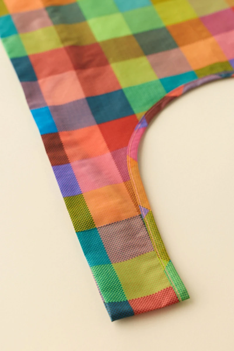 BAGGU UO Exclusive Madras Patterned Standard Reusable Tote Bag