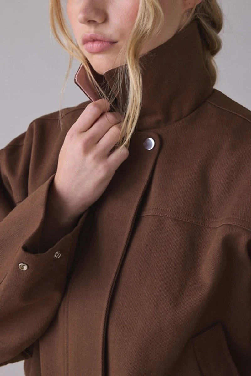 Ghospell Fable Contrast Collar Oversized Barn Jacket