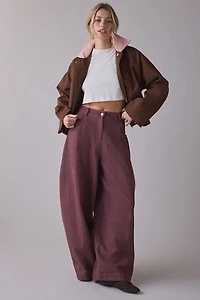 Ghospell Fable Contrast Collar Oversized Barn Jacket