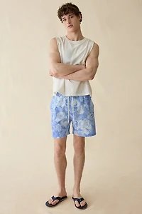 Les Deux Bouquet Allover Print Swim Trunks