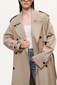 Nocturne Oversized Double-Breasted Trench Coat