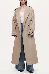 Nocturne Oversized Double-Breasted Trench Coat
