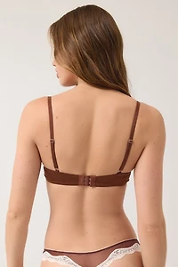 Out From Under Jazz Club Lace Trim Satin Bra