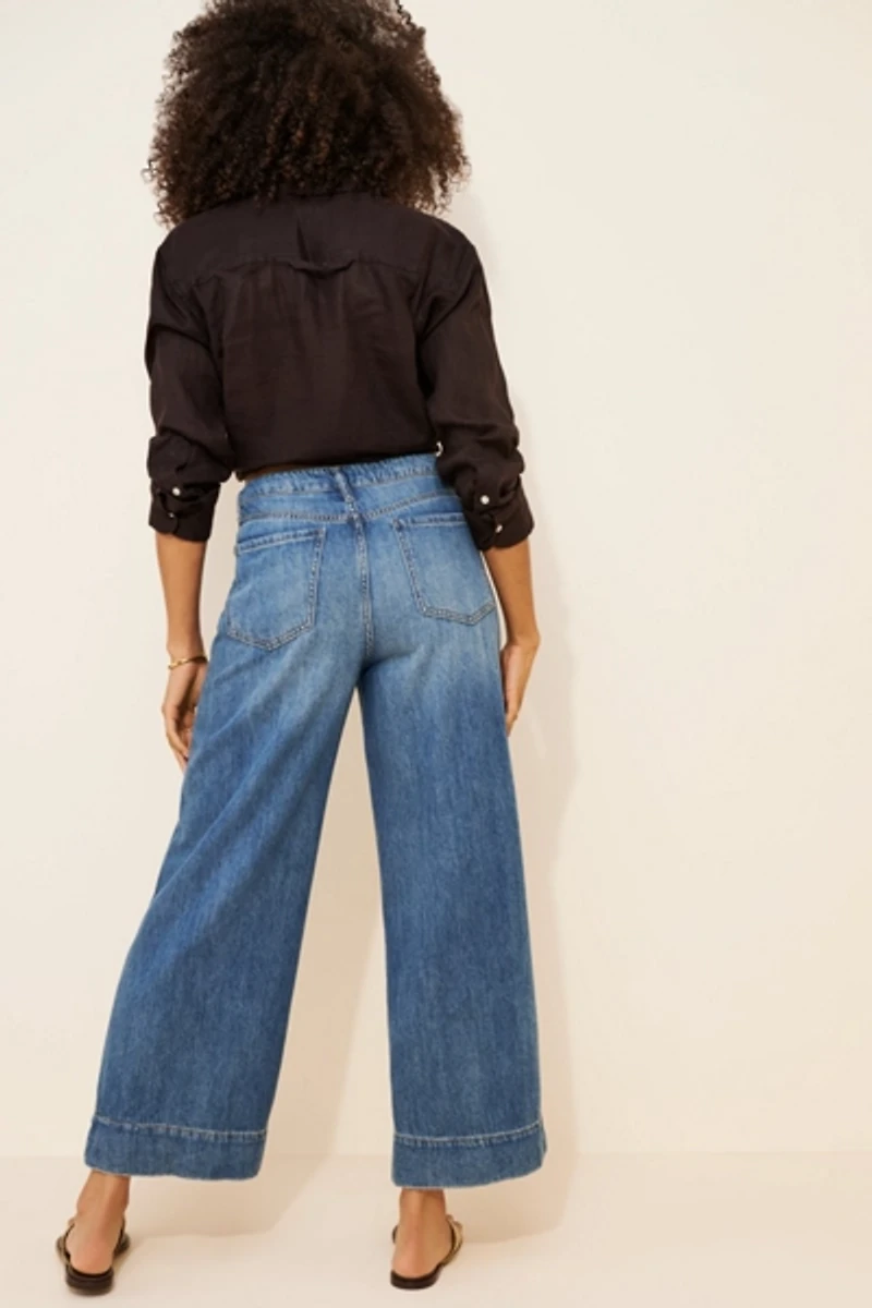 Oliver Logan Dakota Cropped Super Wide Jeans
