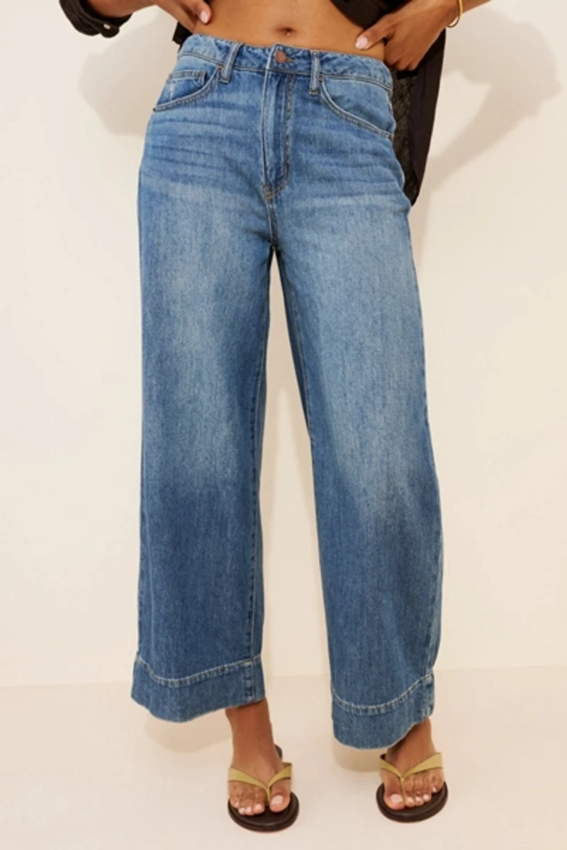 Oliver Logan Dakota Cropped Super Wide Jeans