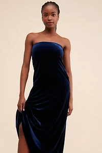 4SI3NNA Strapless Velvet Slip Dress