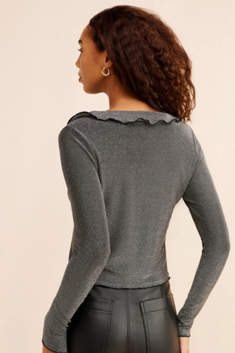 Motel Diar Metallic Top