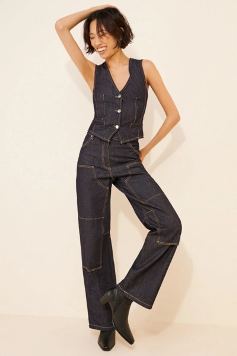 Steve Madden Selene Denim Vest