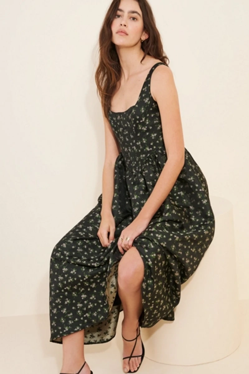 Lulu's Celine Bustier Midi Dress