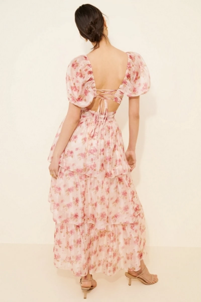 Lulu's Jane Chiffon Maxi Dress