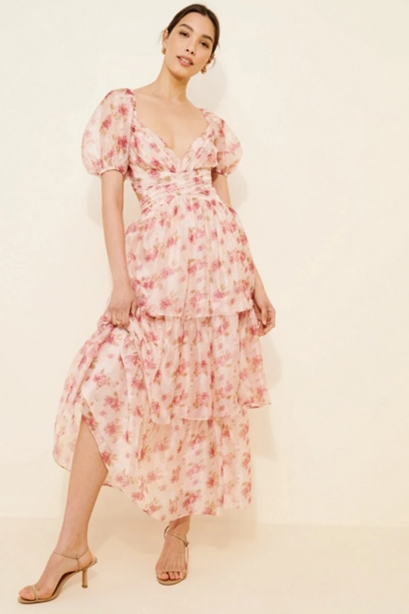 Lulu's Jane Chiffon Maxi Dress