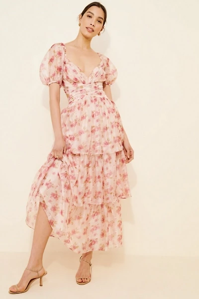 Lulu's Jane Chiffon Maxi Dress