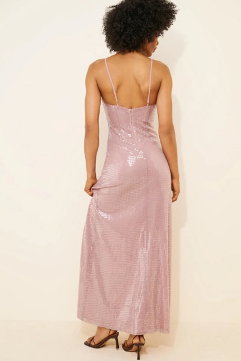 Lulu's Sylvie Sequin Maxi Dress