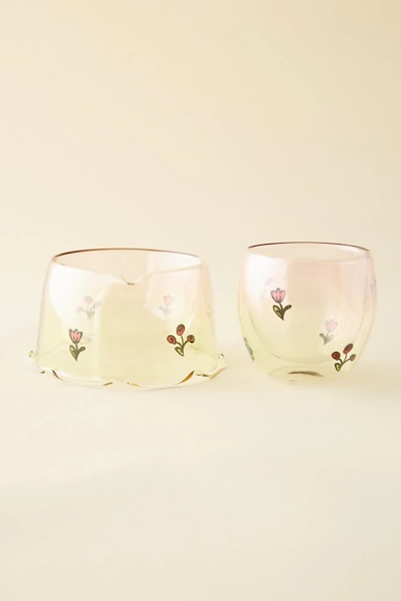 Wiggle Nesting Glass Matcha Bowl & Cup Set