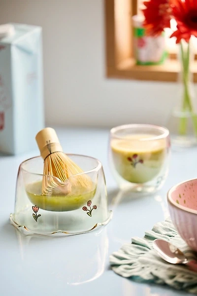 Wiggle Nesting Glass Matcha Bowl & Cup Set
