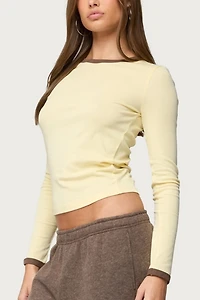 Edikted Zander Contrast Long Sleeve T Shirt