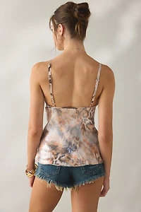AFRM Tena Ember Swirl Shell Sequin Mesh Cami Top