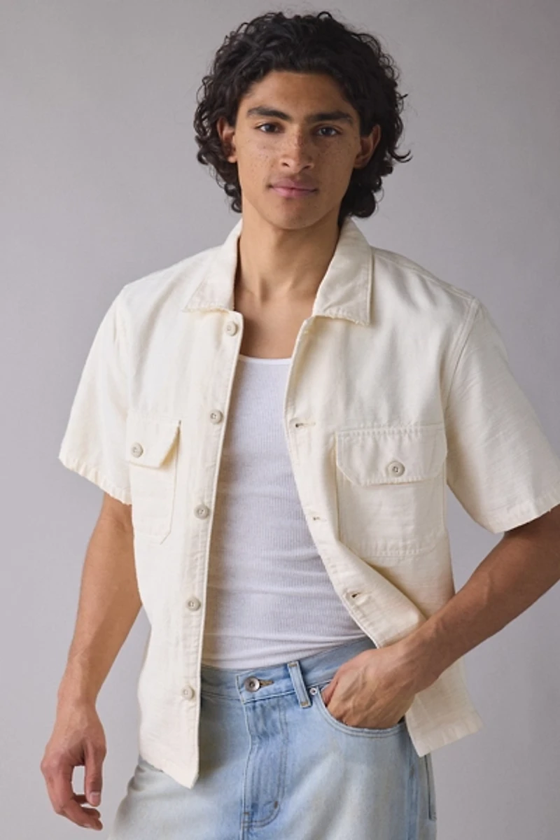 BDG Worn-In Short Sleeve Surplus Shirt