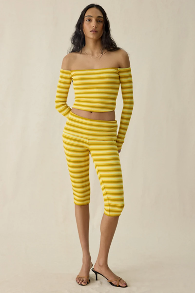 AFRM Wright Off-The-Shoulder Long Sleeve Top