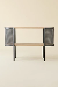 Niko Oval Mesh Panel Storage Console Table