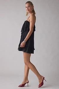 AFRM Glen Tiered Ruffle Shift Mini Dress