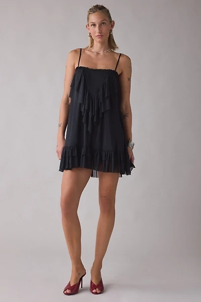 AFRM Glen Tiered Ruffle Shift Mini Dress