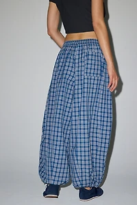 iets frans…Sid Check Cotton Poplin Balloon Pants