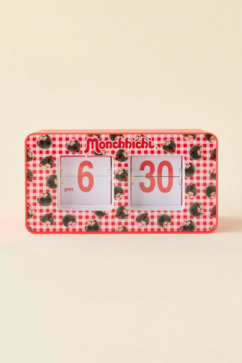 Monchhichi Gingham Analog Flip Clock