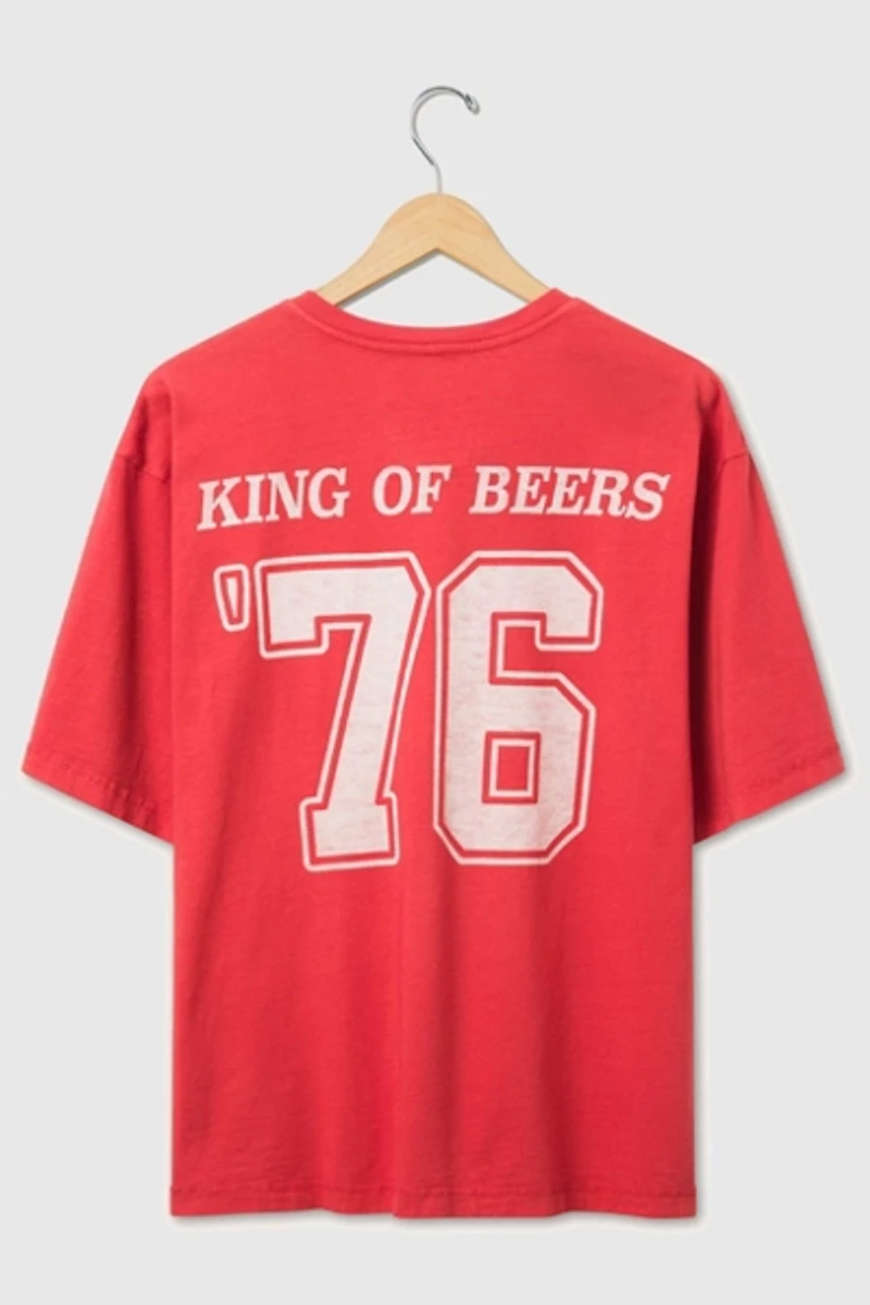 Junk Food Budweiser King of Beers '76 Hockey Tee