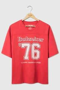 Junk Food Budweiser King of Beers '76 Hockey Tee