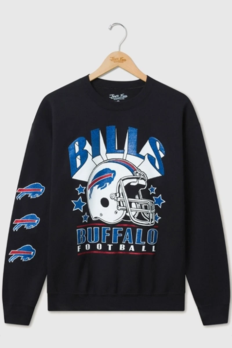 Junk Food NFL Glitter Helmet Crew Fleece Sweatshirt