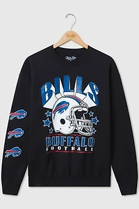 Junk Food NFL Glitter Helmet Crew Fleece Sweatshirt