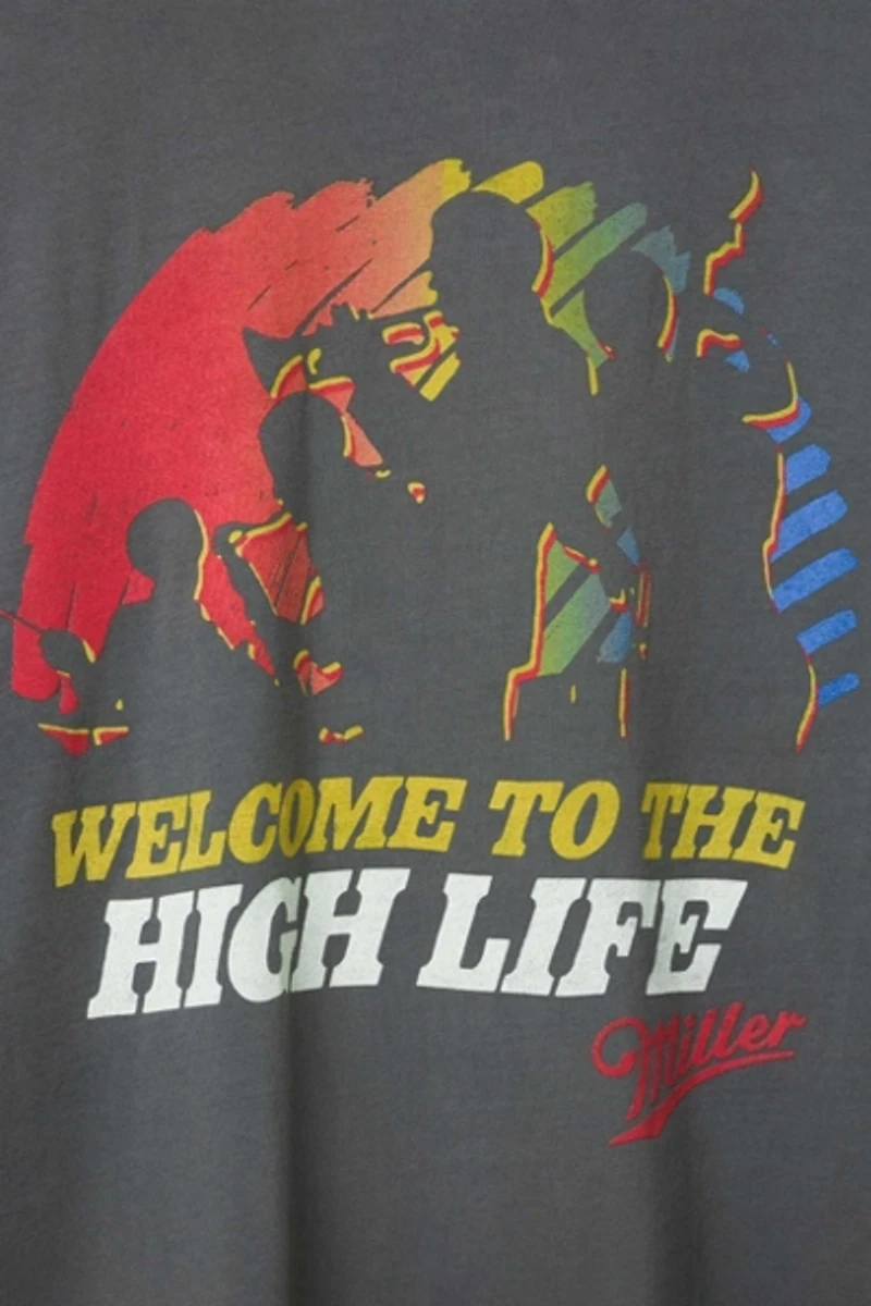 Junk Food Welcome to the High Life Hockey Tee