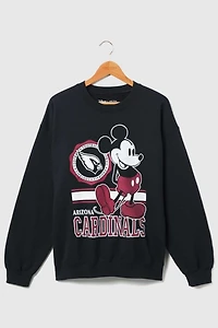 Junk Food NFL Disney Mickey Crew Fleece Sweatshirt
