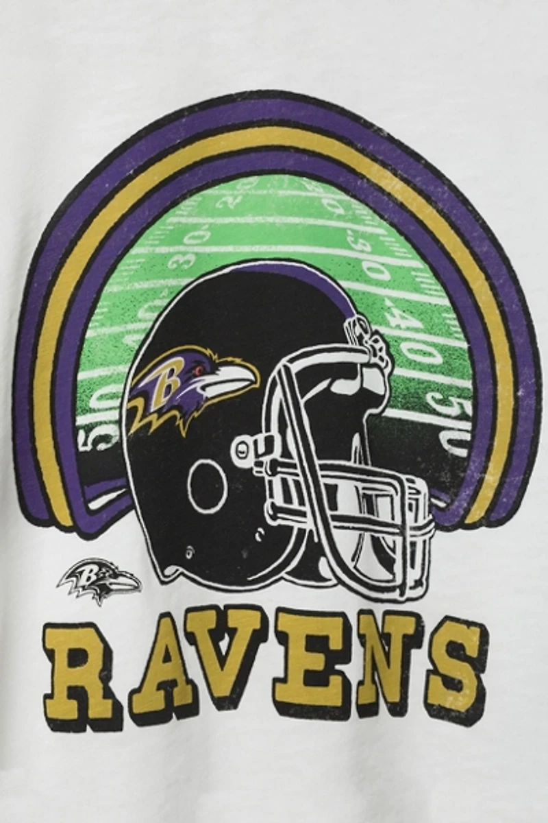 Junk Food NFL Game Time Mock Neck Crop Tee