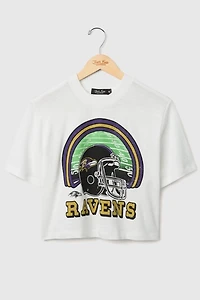 Junk Food NFL Game Time Mock Neck Crop Tee