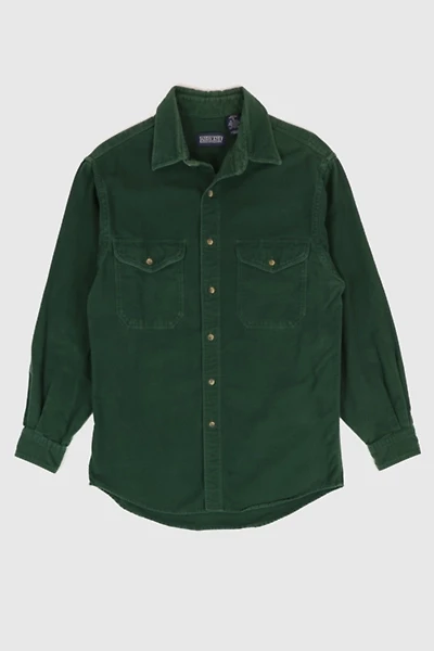 Vintage Land's End Flannel Button-Down Shirt