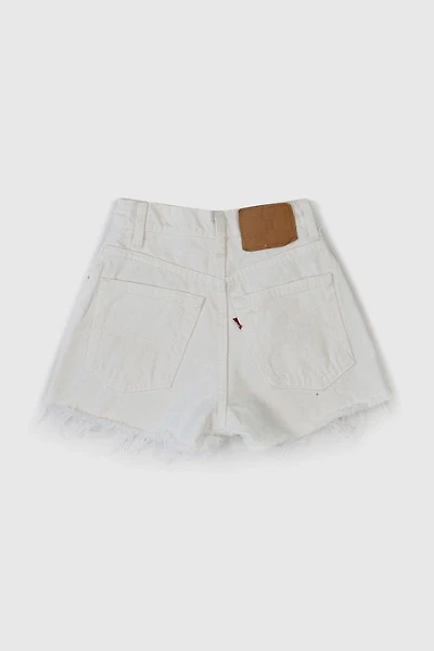 Vintage 90s Levi’s® 512 White Distressed Shorts