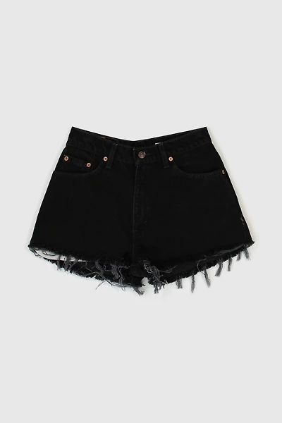 Vintage 90s Levi’s® Black Distressed Shorts