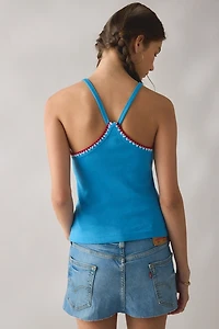 BDG Northshore Graphic Embroidered Trim Tank Top