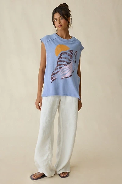 BDG Echo Beach Graphic Oversized Muscle Tee