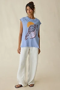 BDG Echo Beach Graphic Oversized Muscle Tee