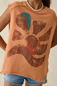 BDG Echo Beach Graphic Oversized Muscle Tee
