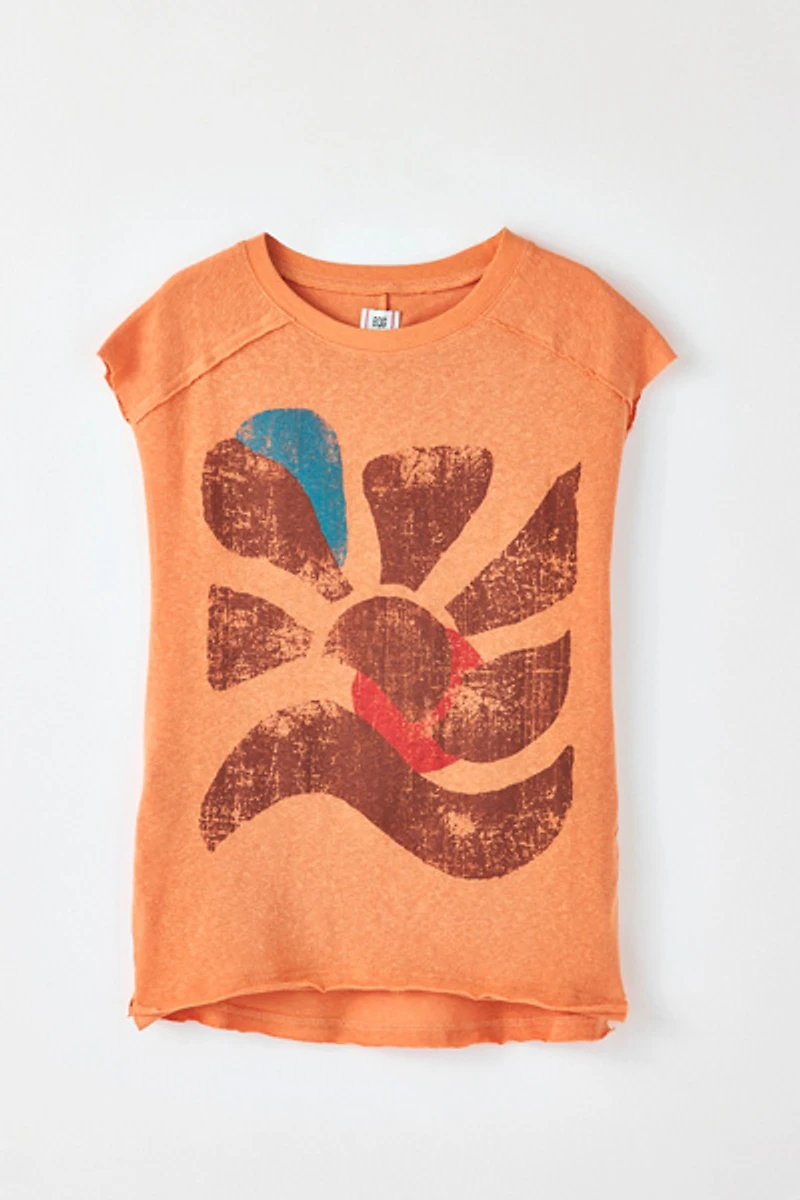 BDG Echo Beach Graphic Oversized Muscle Tee