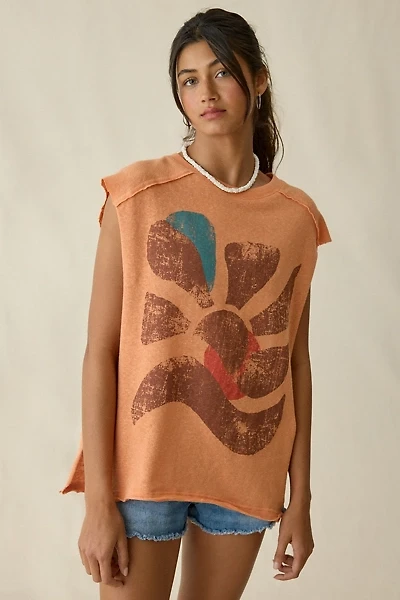 BDG Echo Beach Graphic Oversized Muscle Tee