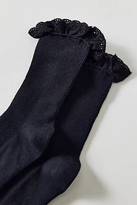 Hazel Eyelet Trim Sock